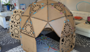 Modular cardboard building kits by Design Laughter