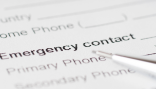emergency contact line on a form