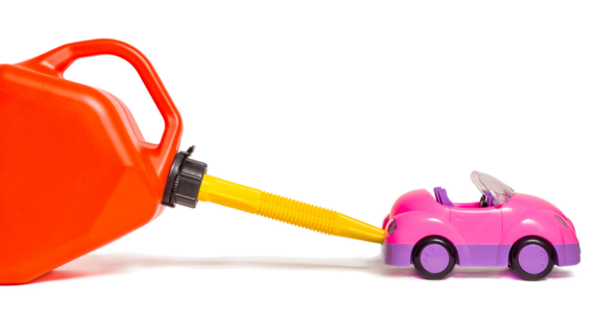 gas can filling toy car