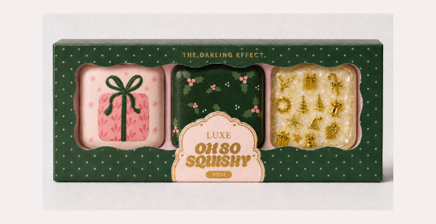 Luxe Oh So Squishy green gift set by The Darling Effect
